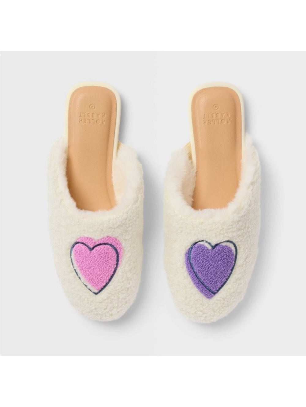 Roller Rabbit x Target Disco Hearts Wave Fuzzy Slippers  (size 7-8)
